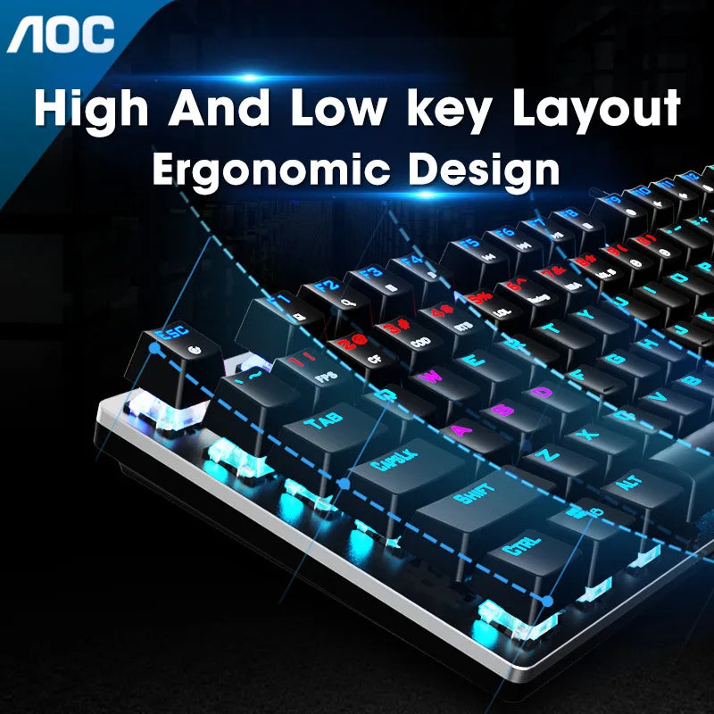 104 Keys RGB Metal Mechanical Gaming Keyboard