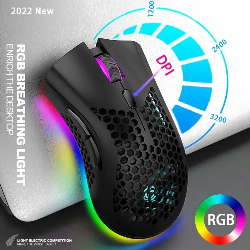 BM600 RGB Rechargeable Honeycomb Gaming Mouse