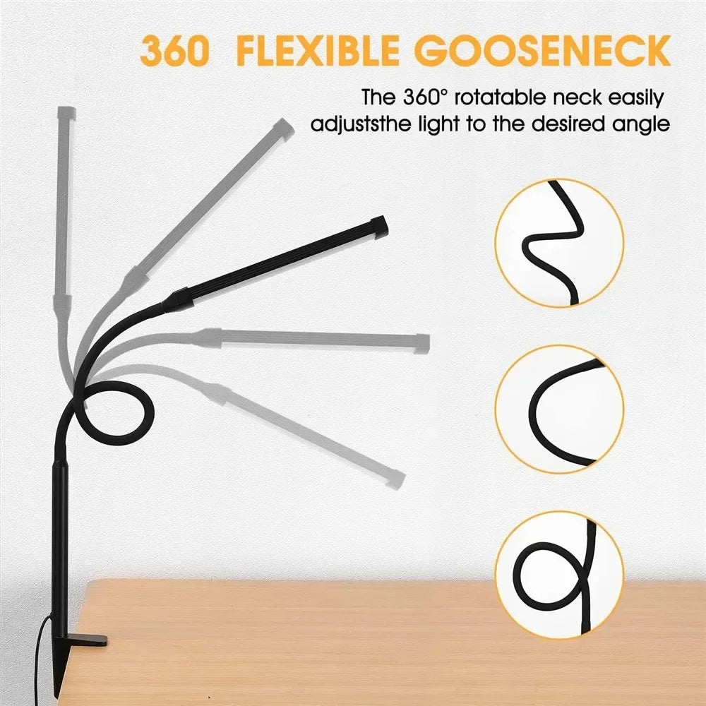 Double/Single Head LED Desk Lamp