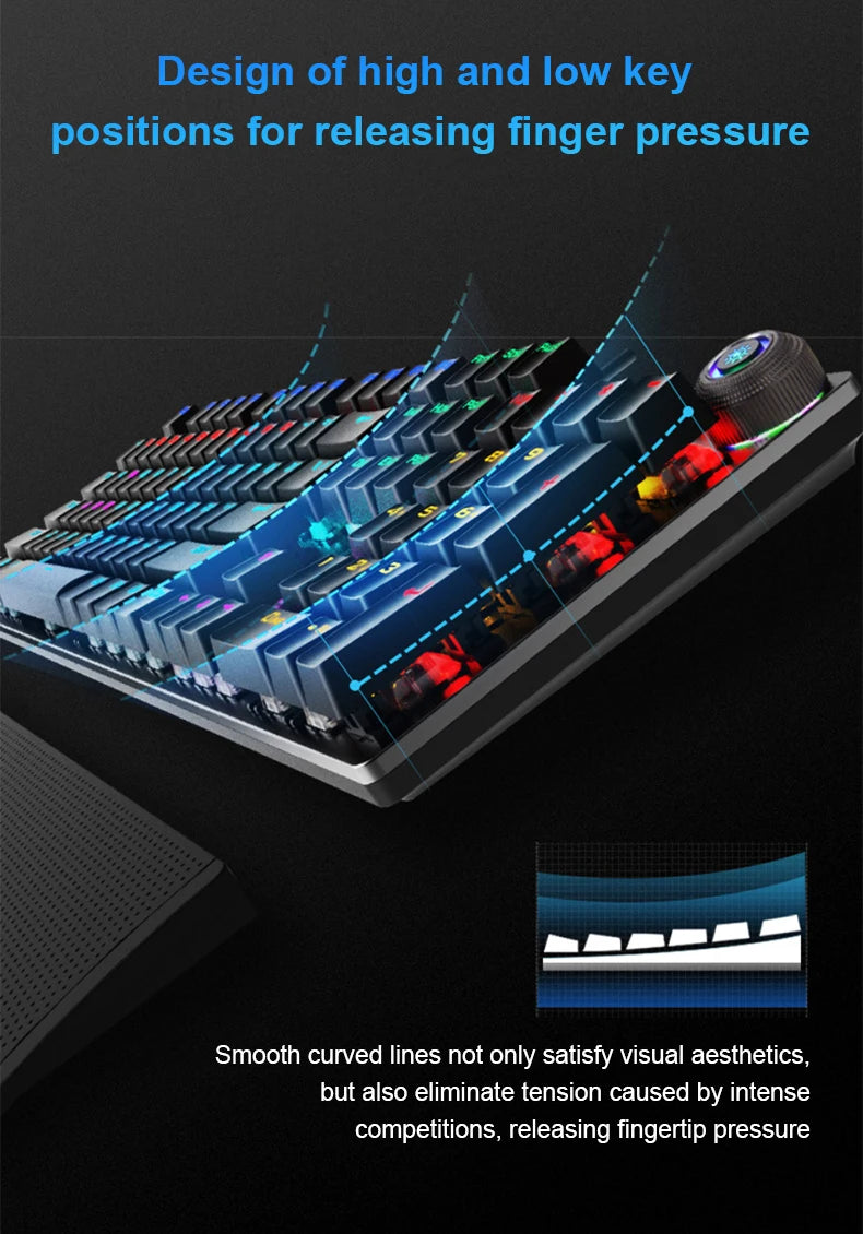 Wired 104-Key RGB Mechanical Gaming Keyboard