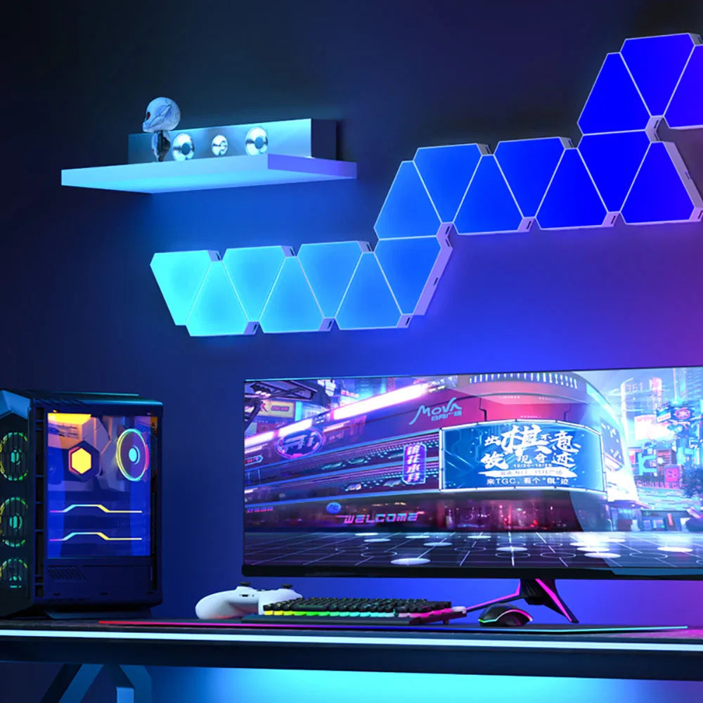 RGB Triangular Quantum Wall Lamp