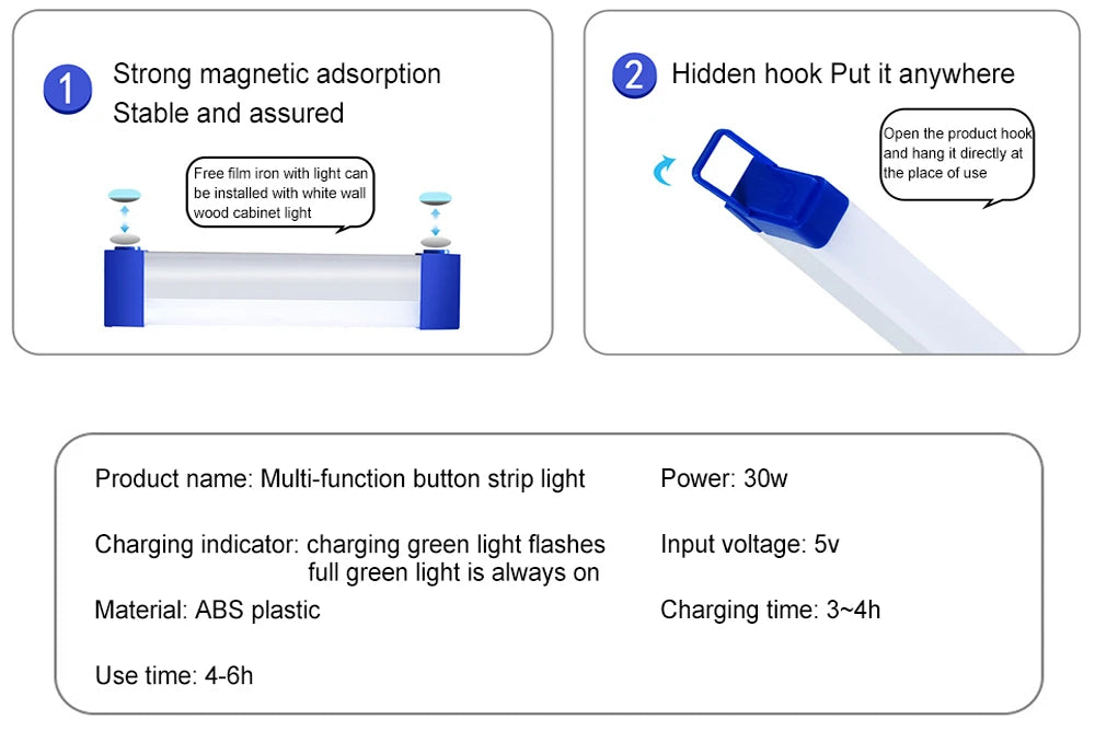 Handheld LED Video Light Wand Stick Lamp