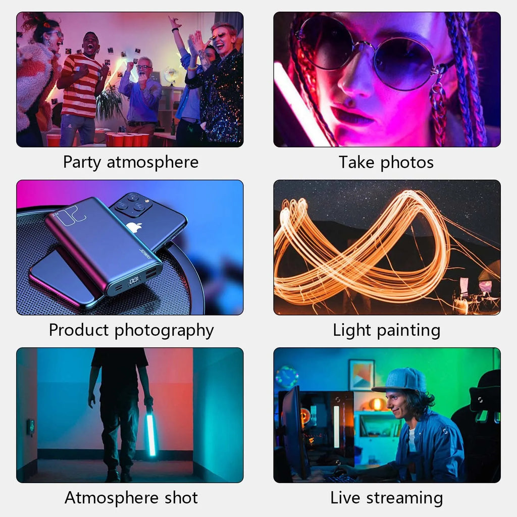 Portable RGB Magnetic LED Fill Light Stick