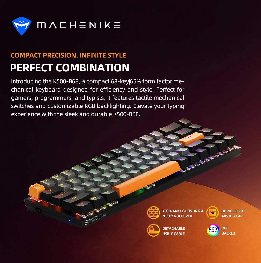 65% RGB Hot-Swappable Mechanical Gaming Keyboard