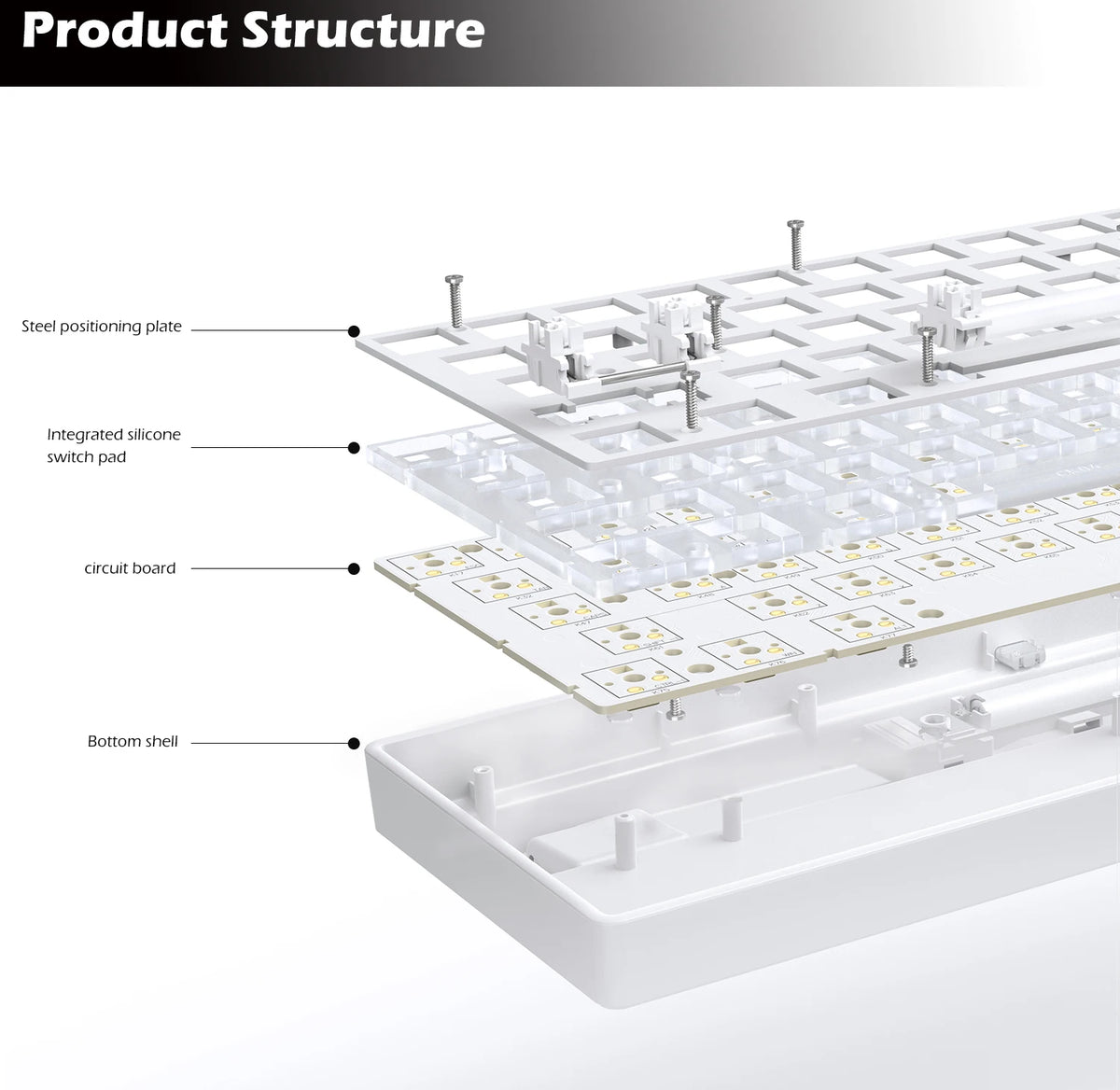 Novice 68Key Wireless Mechanical Keyboard Kit
