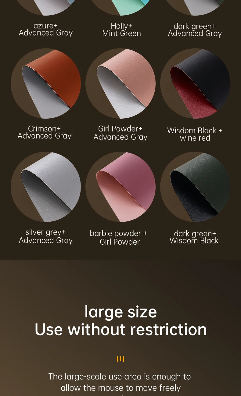 Waterproof PU Leather Large Gaming Desk Mouse Pad
