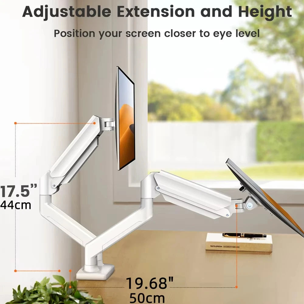 Adjustable Dual Monitor Mount Stand