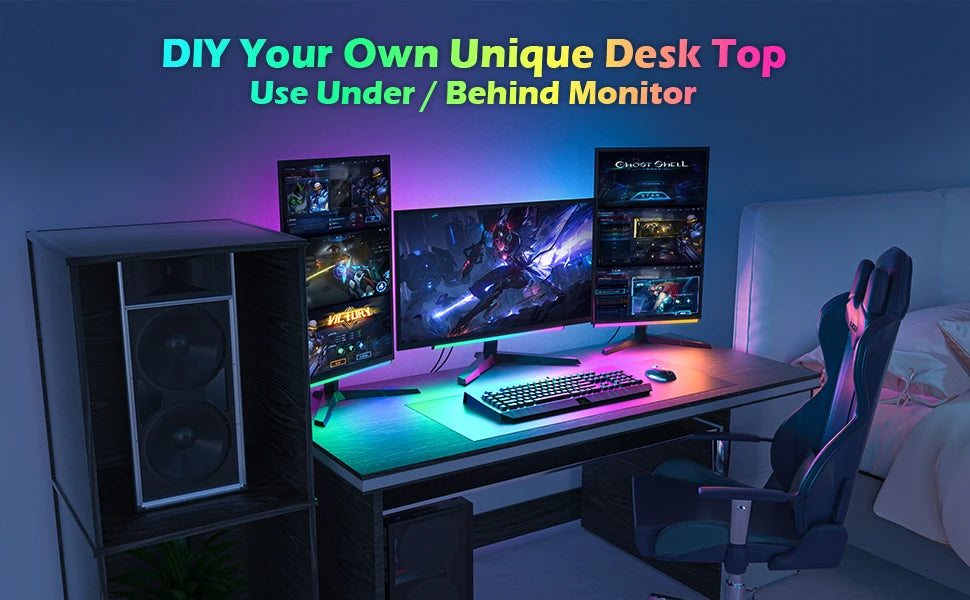 2 In1 Under Monitor Light Bar Gaming Lights