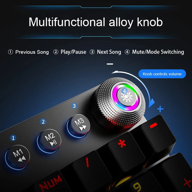 Wired 104-Key RGB Mechanical Gaming Keyboard