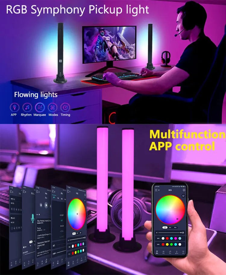 Smart RGB Music Rhythm Light Bar