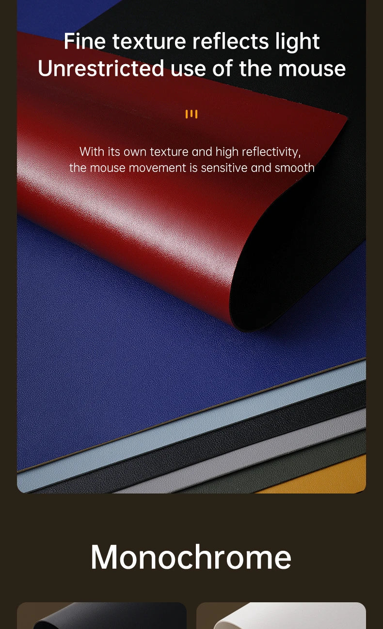 Waterproof PU Leather Large Gaming Desk Mouse Pad