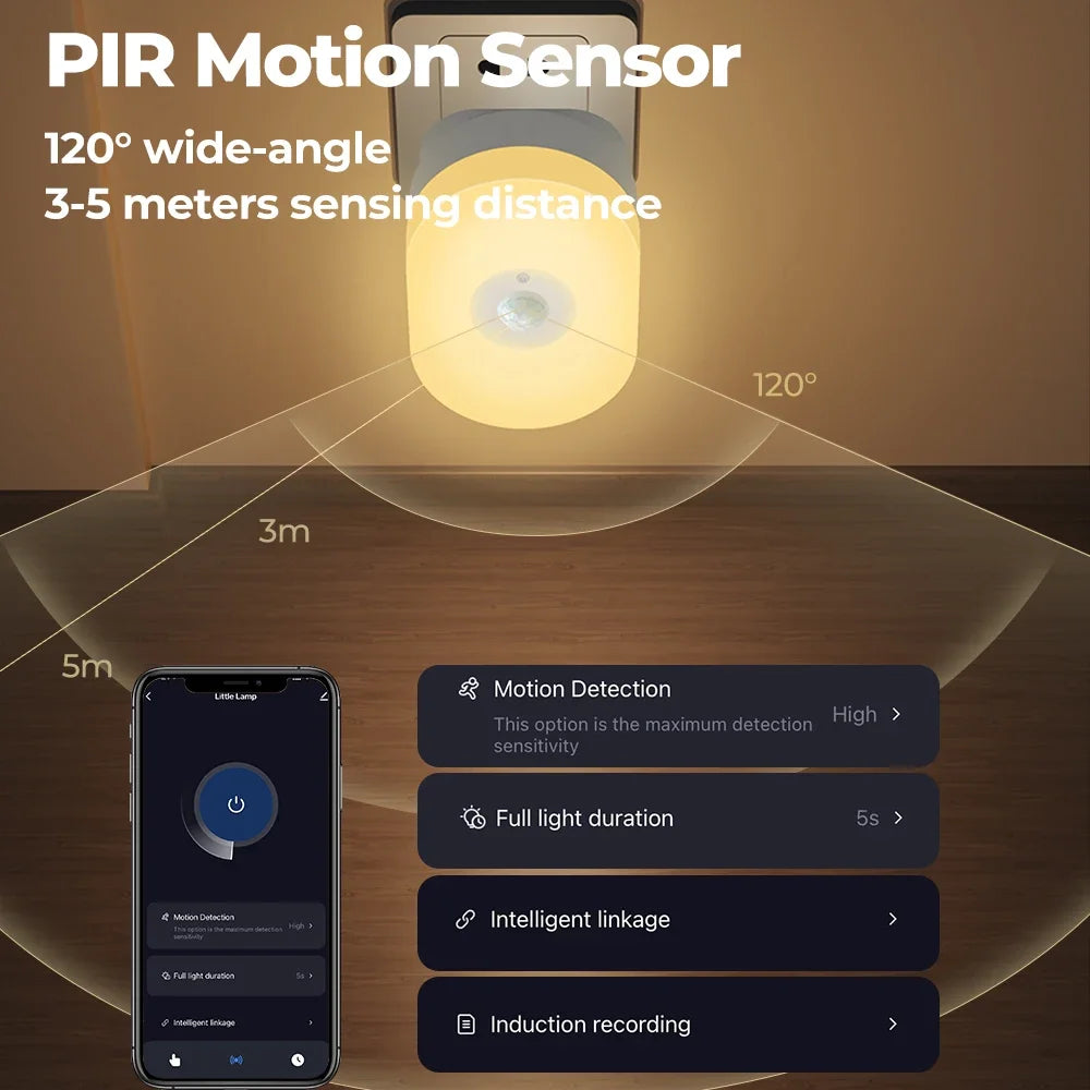 Smart WiFi RGB Motion Sensor Wall Lamp