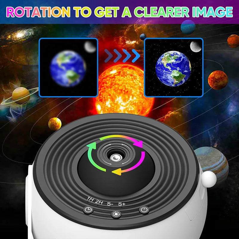 360° Rotating Galaxy Star Projector