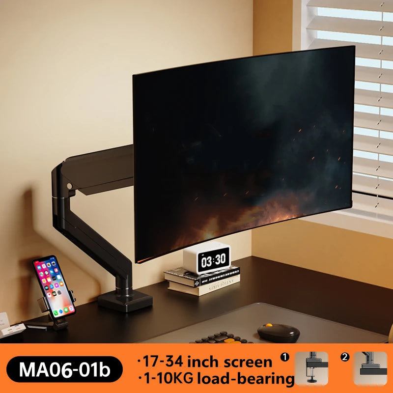 Adjustable Single Monitor Arm Mount