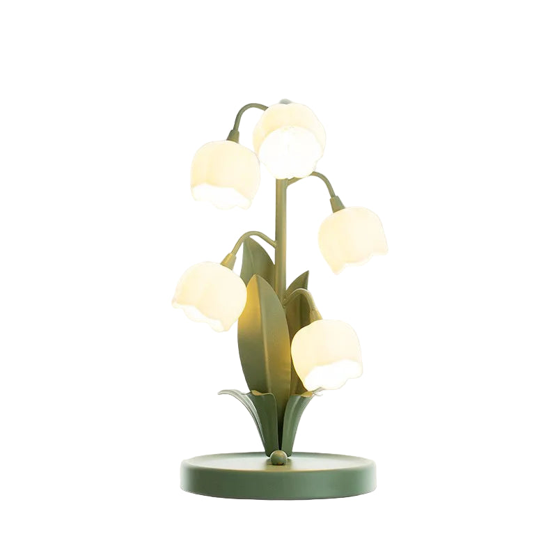 Vintage Floral Lily Table Lamp
