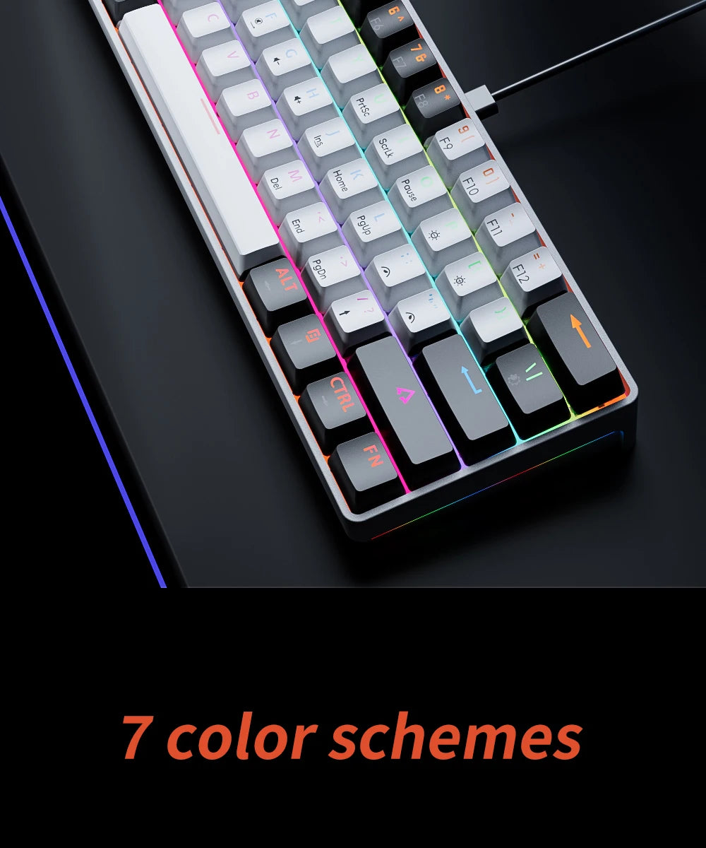 USB 61Key RGB Mechanical Gaming Keyboard