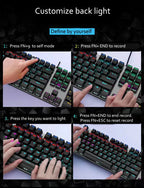 104 Keys RGB Metal Mechanical Gaming Keyboard