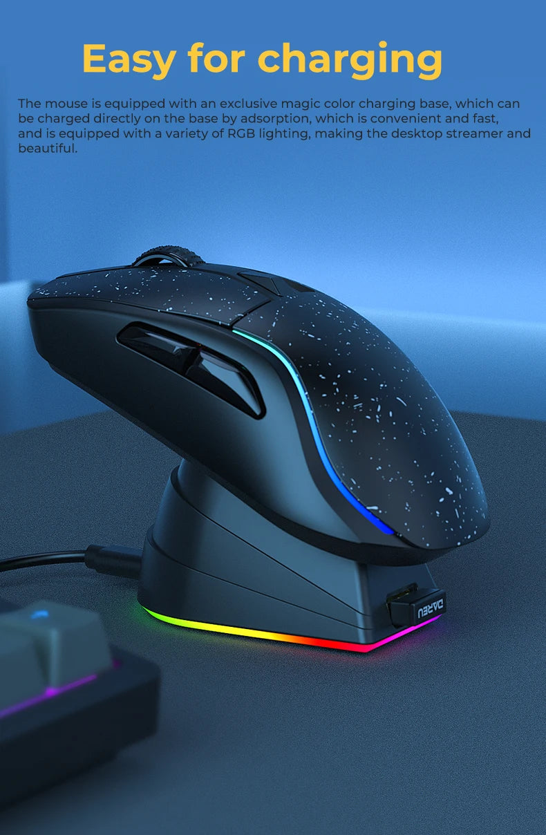 Tri-Mode RGB Gaming Mouse with Charging Base