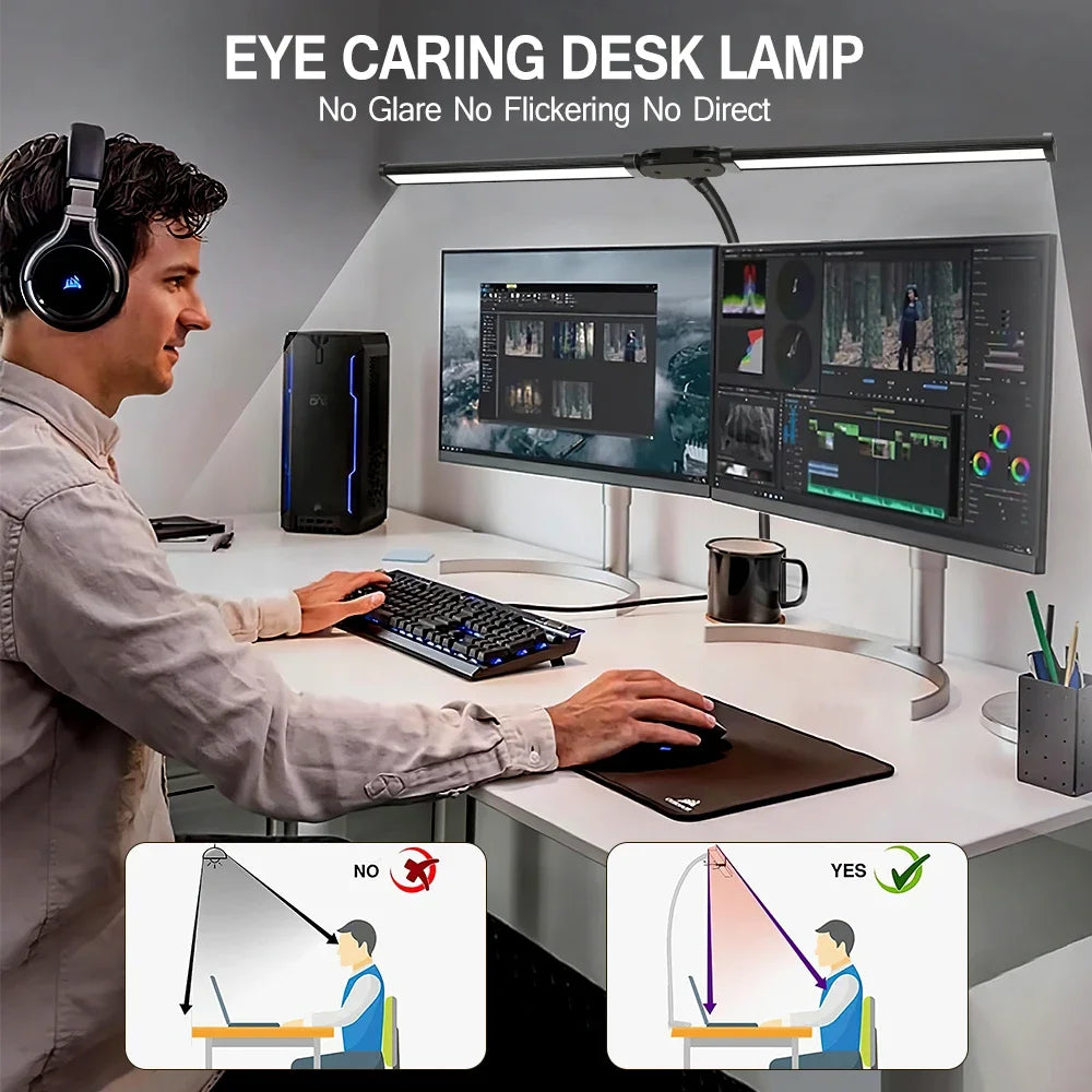 Double/Single Head LED Desk Lamp