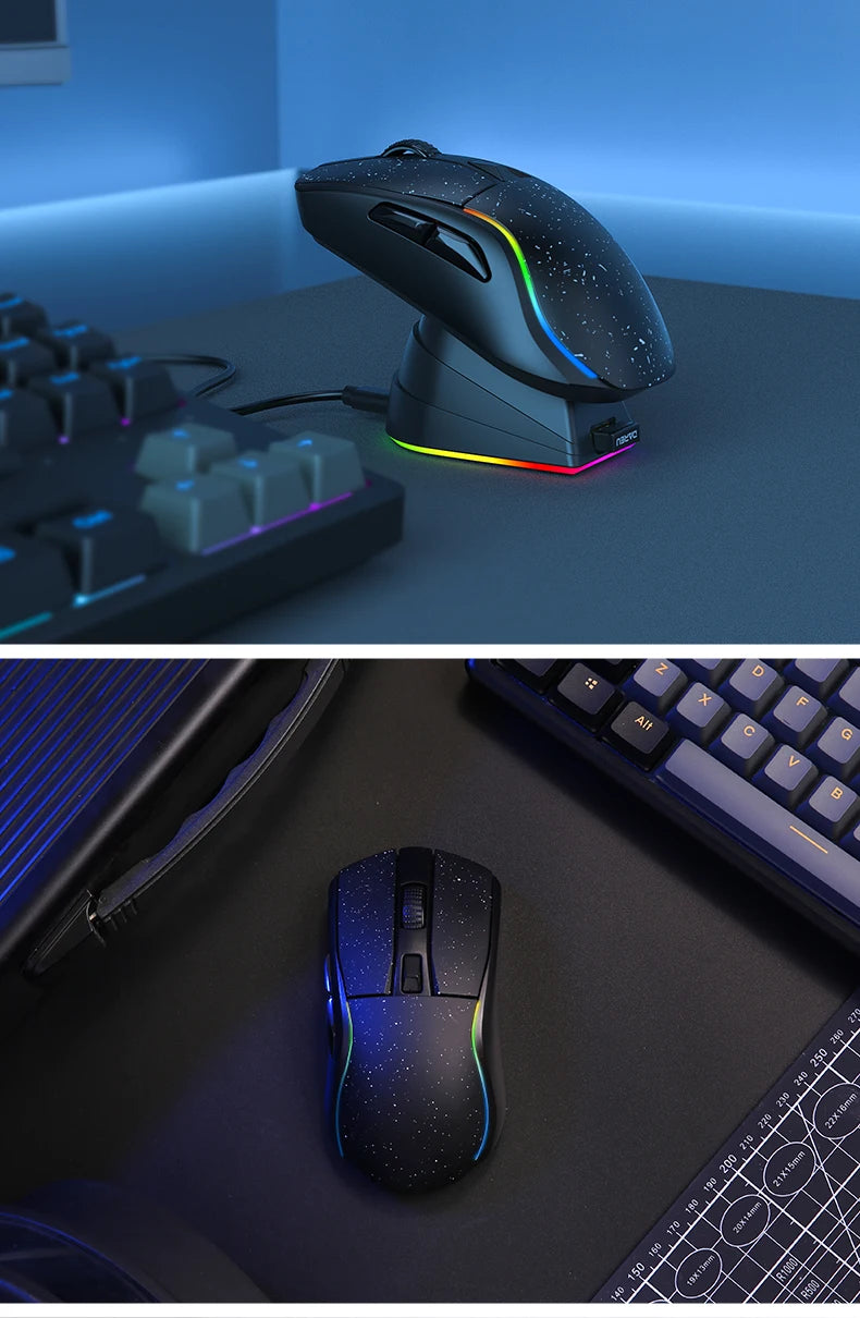 Tri-Mode RGB Gaming Mouse with Charging Base