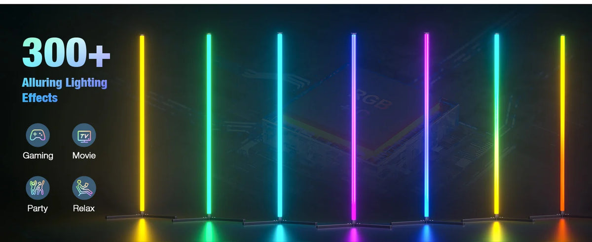 Smart RGBIC Corner Floor Lamp