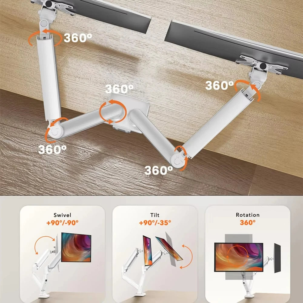 Adjustable Dual Monitor Mount Stand