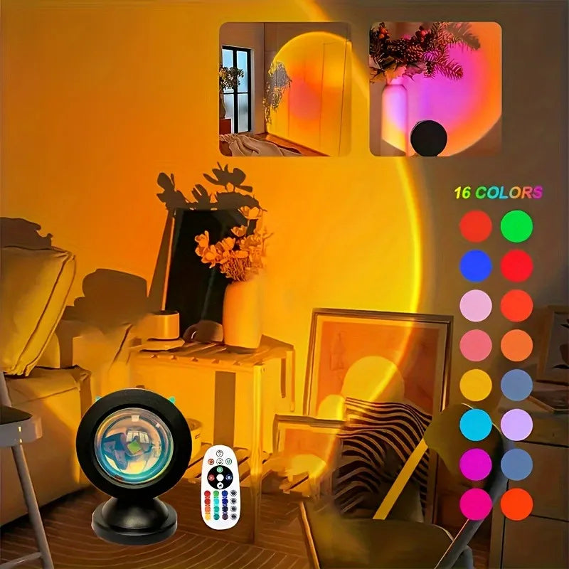 Vibrant Sunset Projection Lamp
