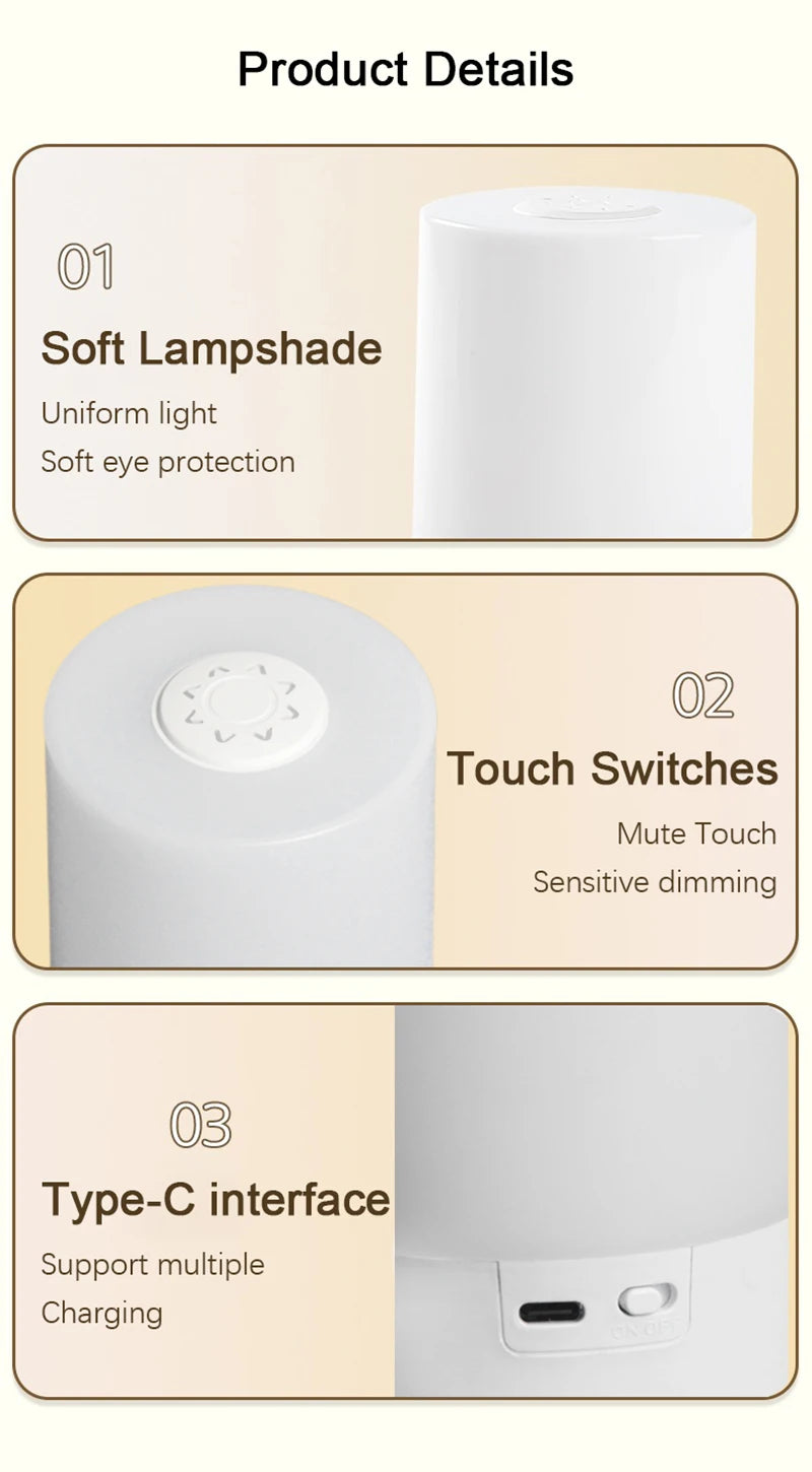 Bedside LED Touch Night Lamp