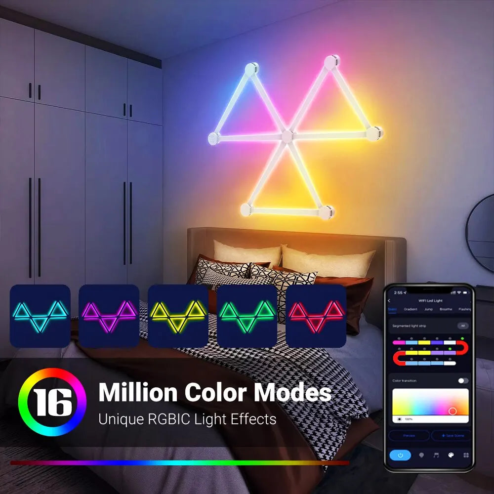 WIFI LED Smart Wall Lamp RGBIC Light Bar