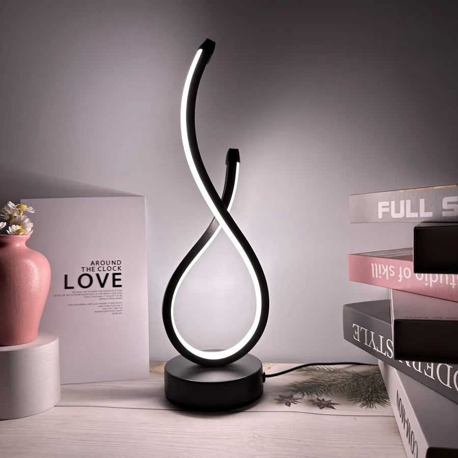Spiral LED Dimmable Table Lamp
