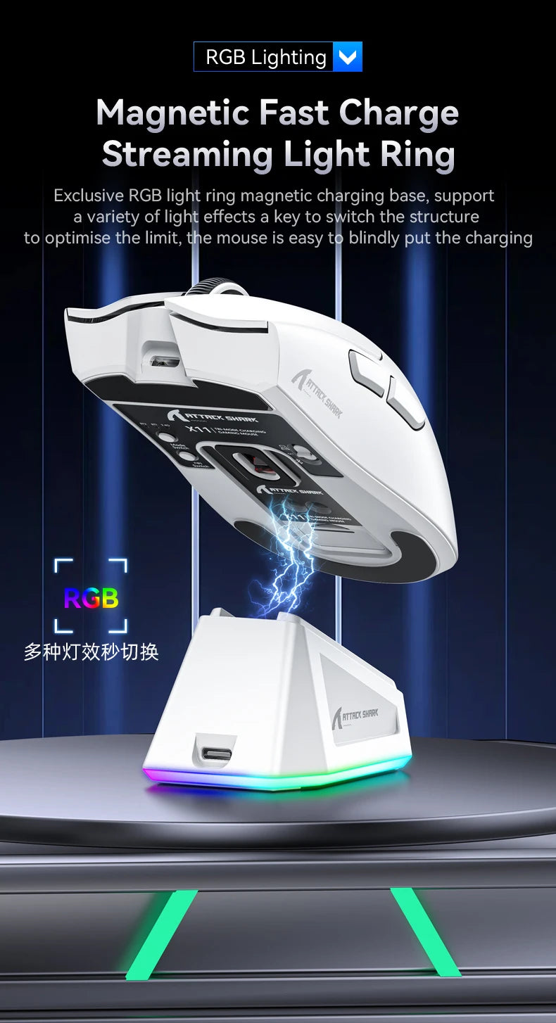 Attack Shark X11 RGB Wireless Gaming Mouse