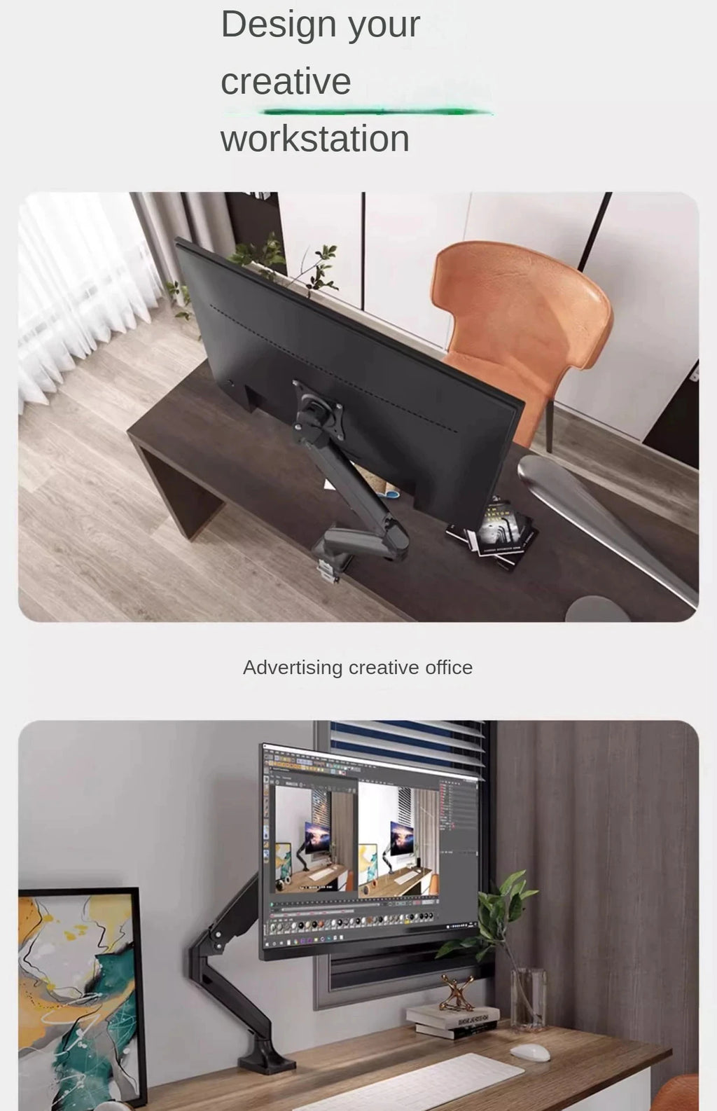Adjustable Single Monitor Mount Stand