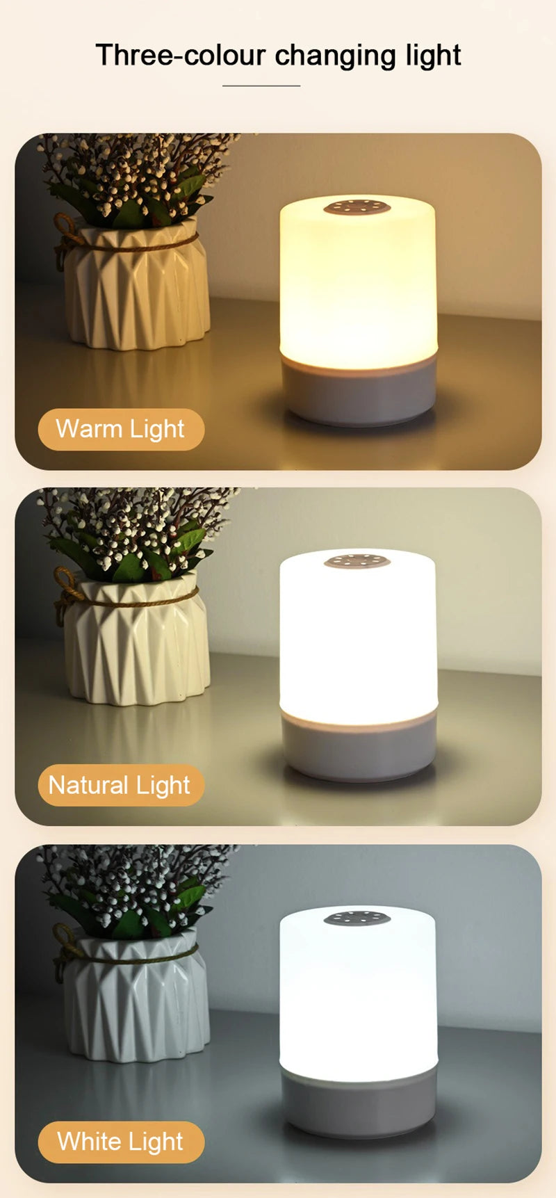 Bedside LED Touch Night Lamp