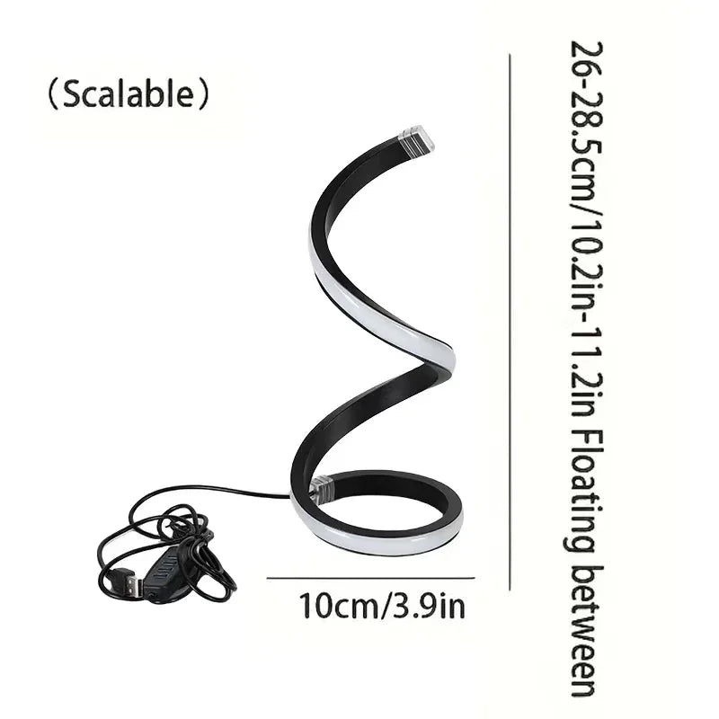 Modern USB Spiral LED Table Lamp