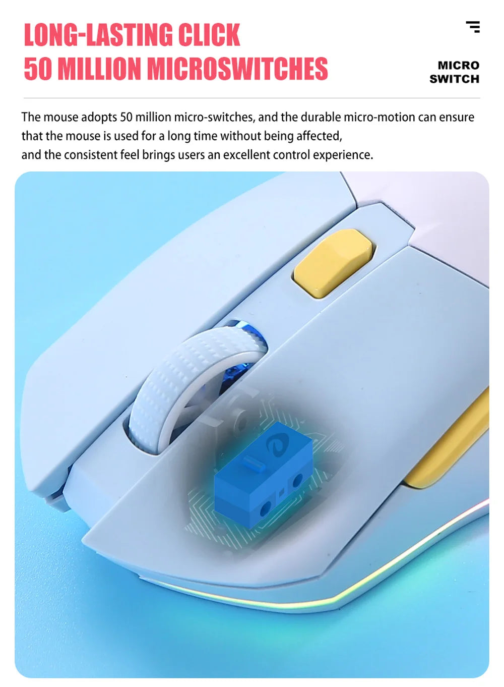 Dual Mode RGB Wireless & Wired Gaming Mouse