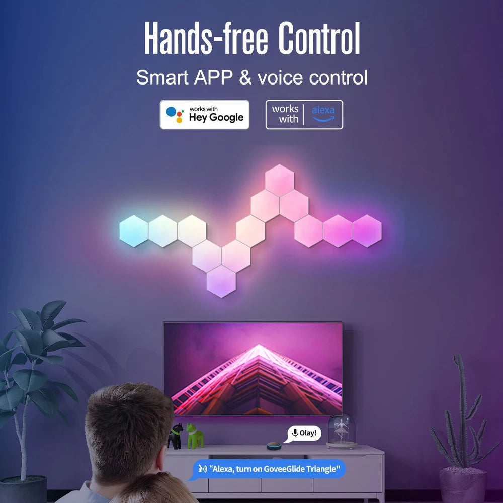RGB Intelligent Hexagonal Wall Lamp