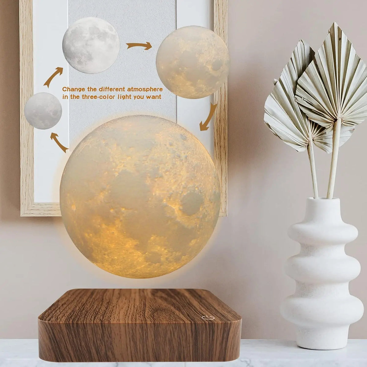 Levitating 3D Moon LED Table Lamp