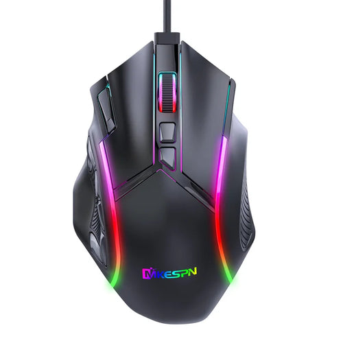 12800DPI RGB Macro Gaming Mouse with 12 Keys