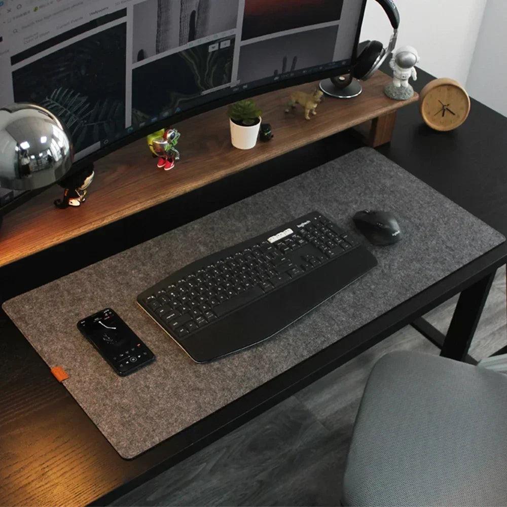 Large Wool Felt Desk Mouse Pad Protector Mat