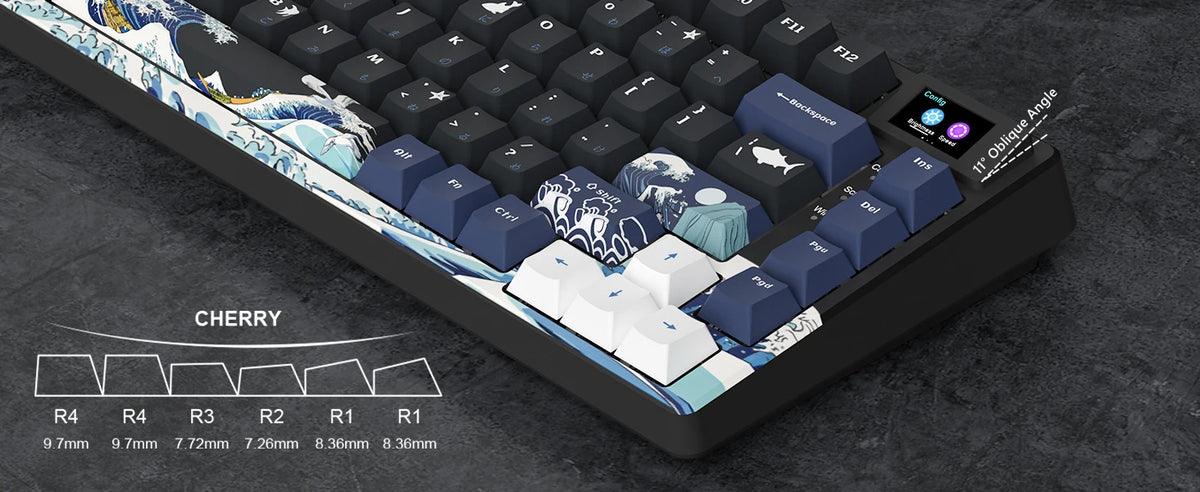 Wired OLED RGB Hot-Swappable Gaming Keyboard