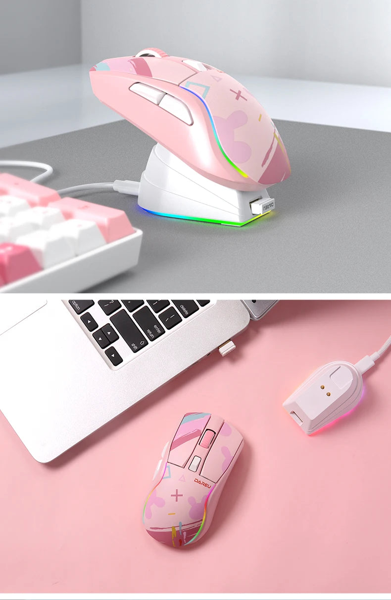 Tri-Mode RGB Gaming Mouse with Charging Base