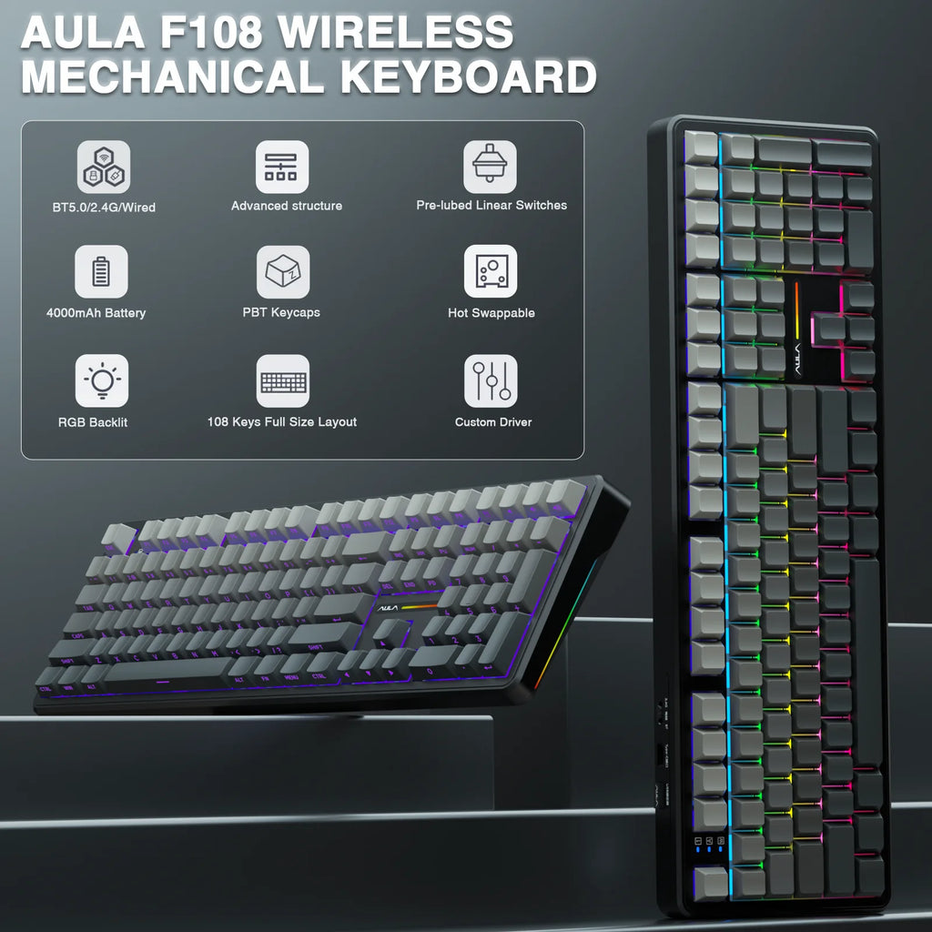 100% Layout RGB Mechanical Gaming Keyboard