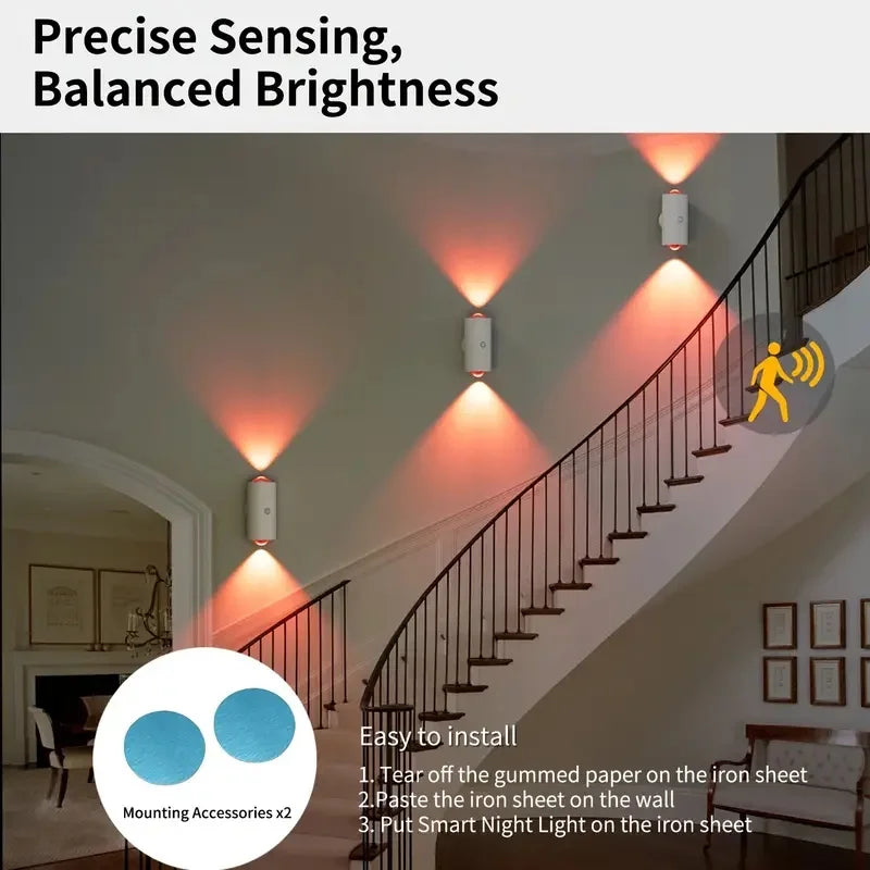 RGB Gradient Motion Sensor Wall Lamp