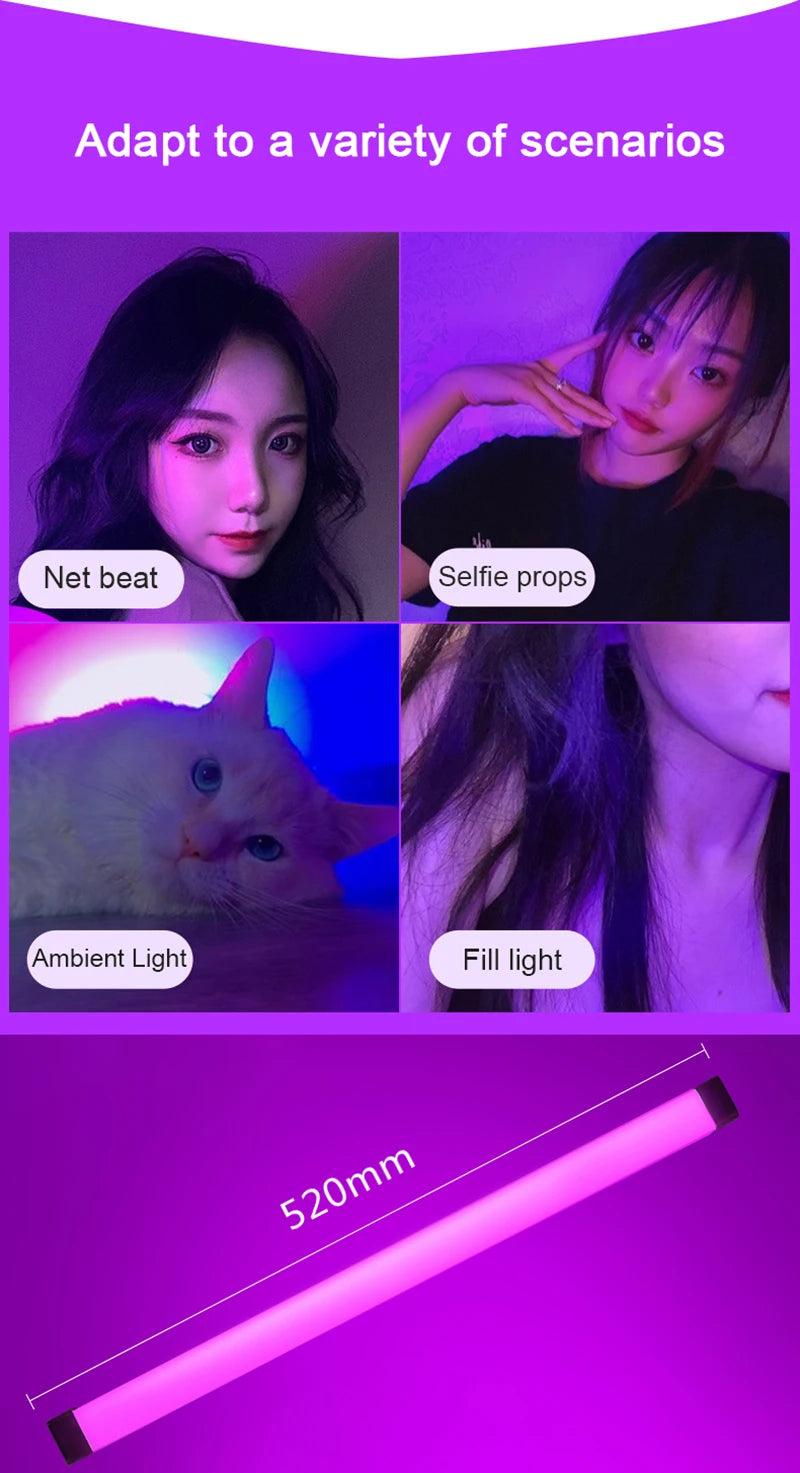 Handheld LED Video Light Wand Stick Lamp
