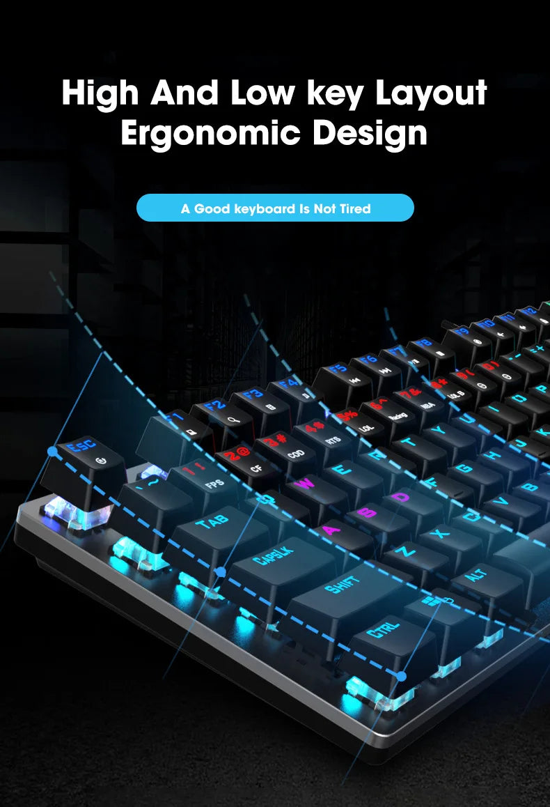 104 Keys RGB Metal Mechanical Gaming Keyboard